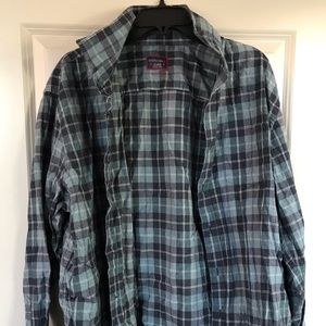 Untuckit Mens Plaid Button Up